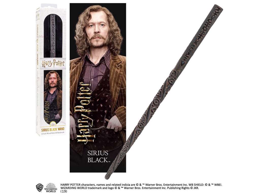 Sirius Black tryllestav i PVC med 3D-bogmærke