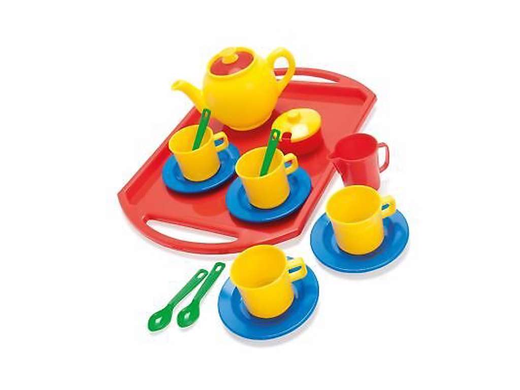 Testel på serveringsbakke fra Dantoy