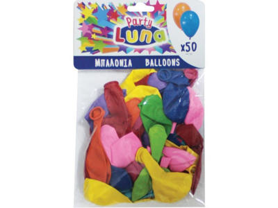 50 stk. Balloner i blandede farver - Ø 23 cm