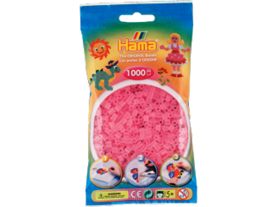 1000stk. Hama Midi gennemsigtig rosa 207-72