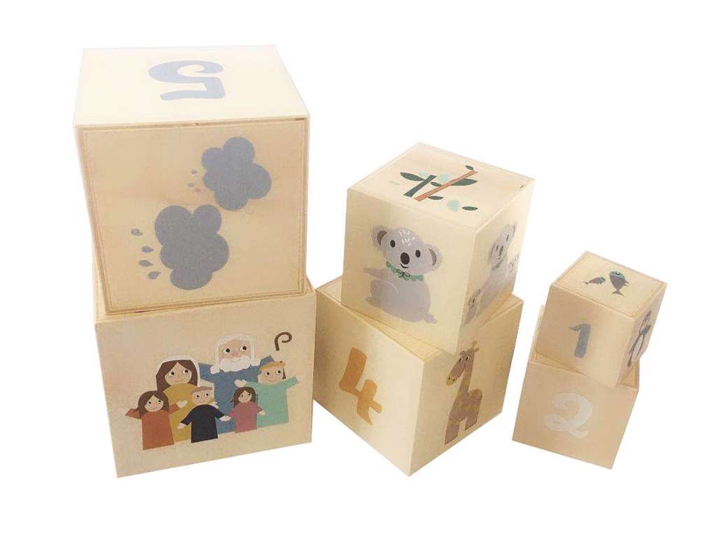 Stabletårn i træ med Noahs Ark