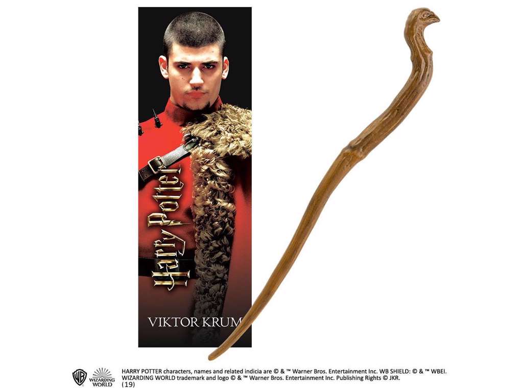 Viktor Krum tryllestav i PVC med 3D-bogmærke