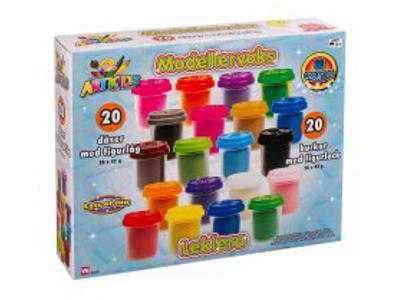 20 bøtter modellervoks i æske