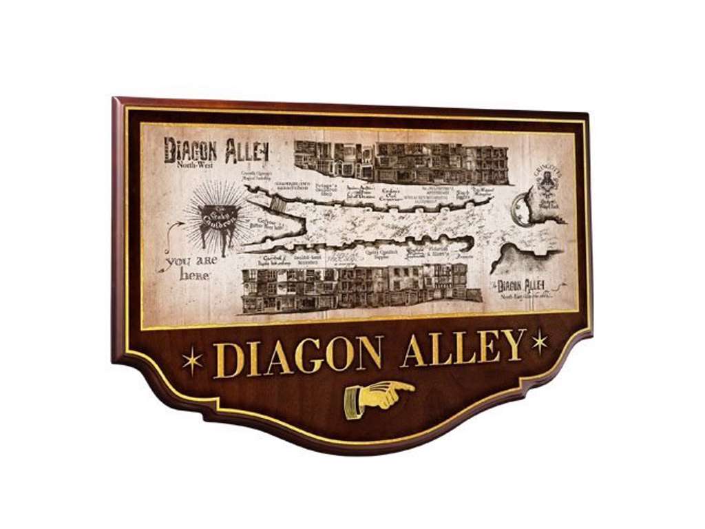 Diagon Alley Wall Plaque på 43 x 28 cm fra Harry Potter