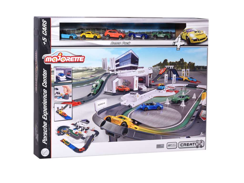 Majorette  Porsche Experience Center + 5 Porsche modeller