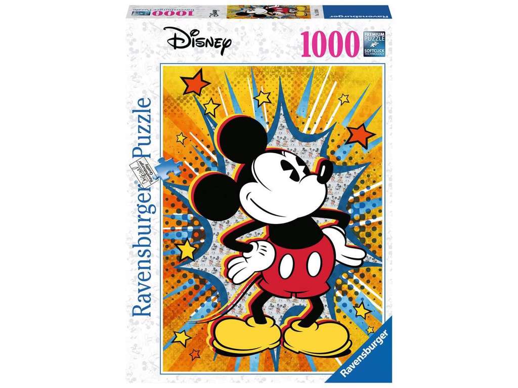 Retro Mickey Mouse puslespil med 1000 brikker fra Ravensburger