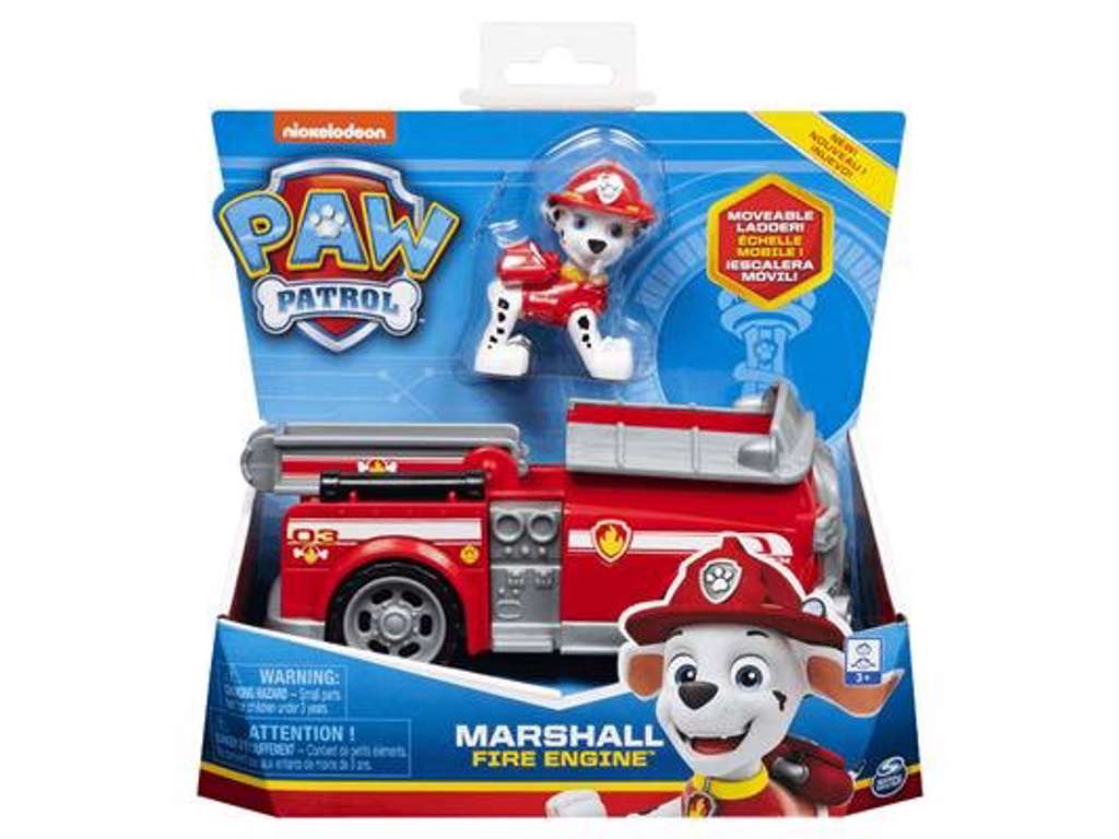 Paw Patrol Marshall brandbil med figur - 18 cm