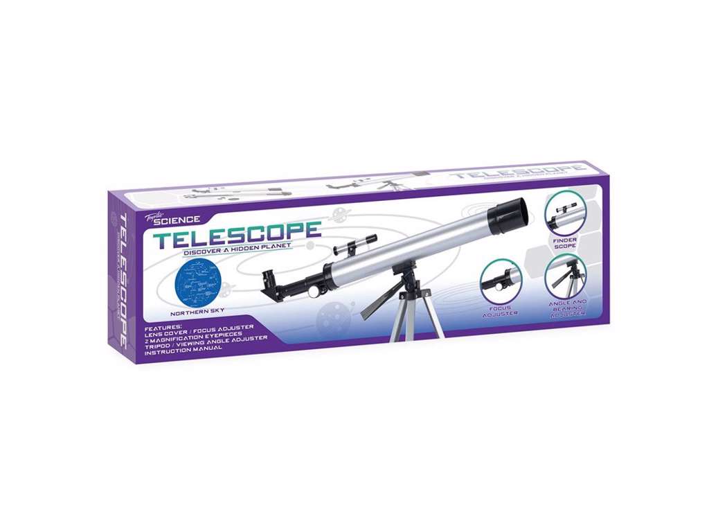 Stort teleskop med stativ