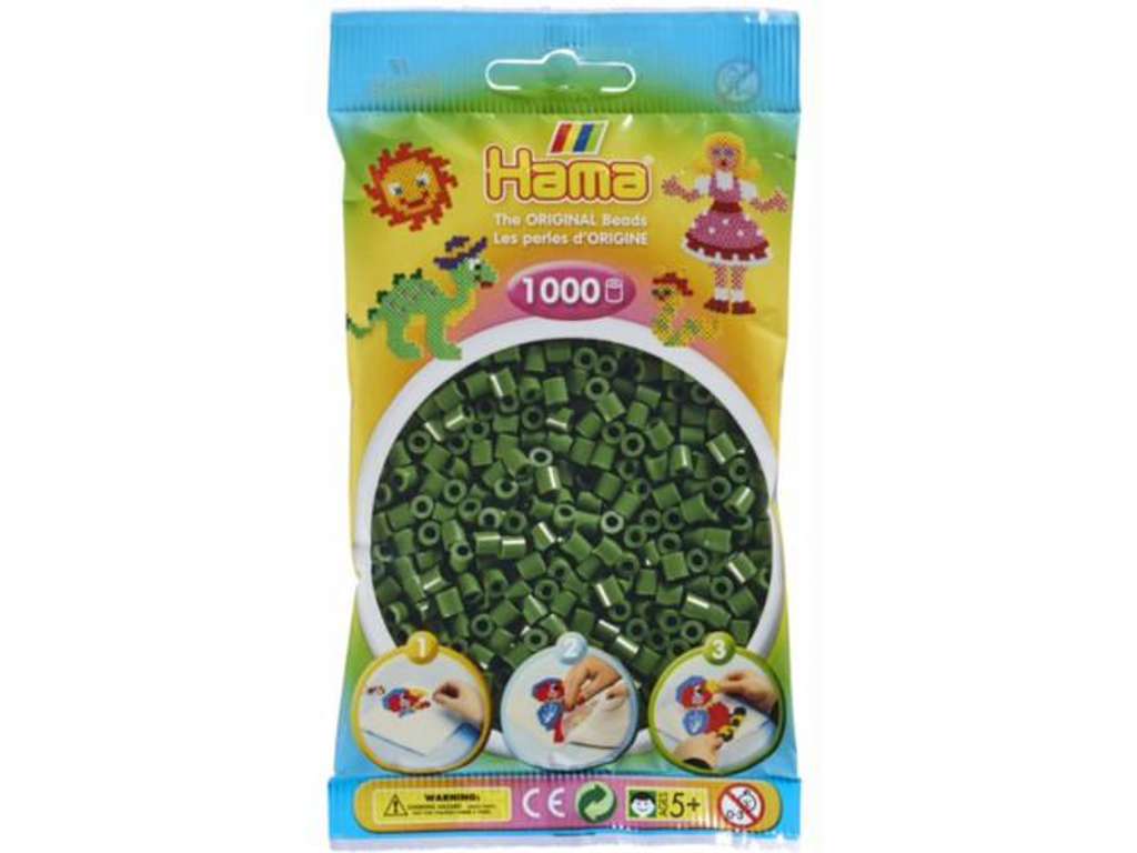 Hama midi perler 1000stk skovgrøn 207-102