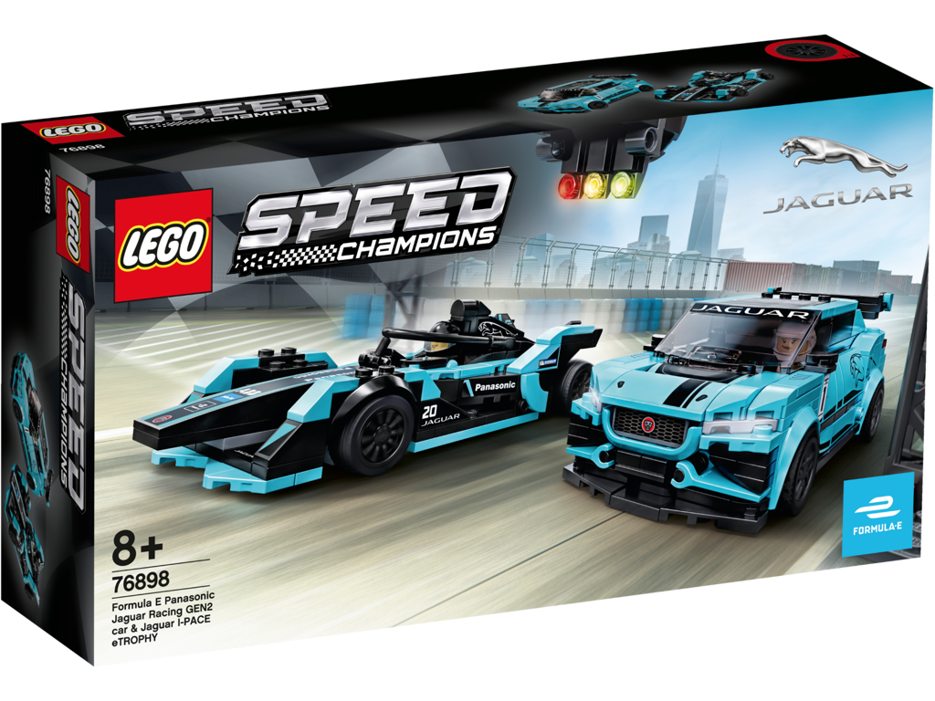 LEGO Speed Champions - Formula E Panasonic Jaguar Racing GEN2-bil og Jaguar I-PACE eTROPHY - 76898