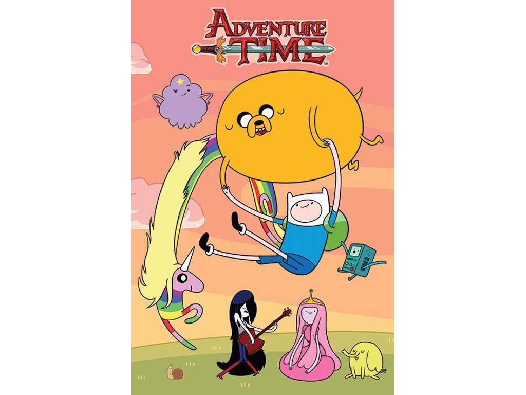 Adventure Time/Eventyrtid solnedgang  - Plakat (91.5 x 61 cm)