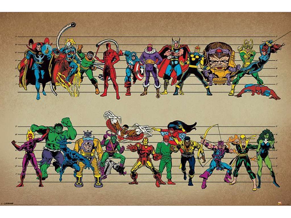 Marvel line up plakat 61 x 91 cm - 260