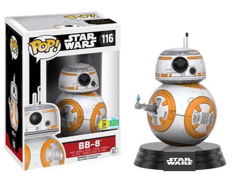 Star Wars Episode VII POP! Vinyl Bobble-Head af Thumbs Up BB-8 SDCC 2016 Exclusive på 9 cm