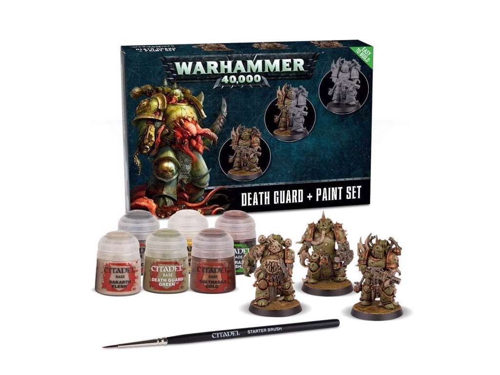 Warhammer 40K Death Guard + Malingsæt - Figursæt