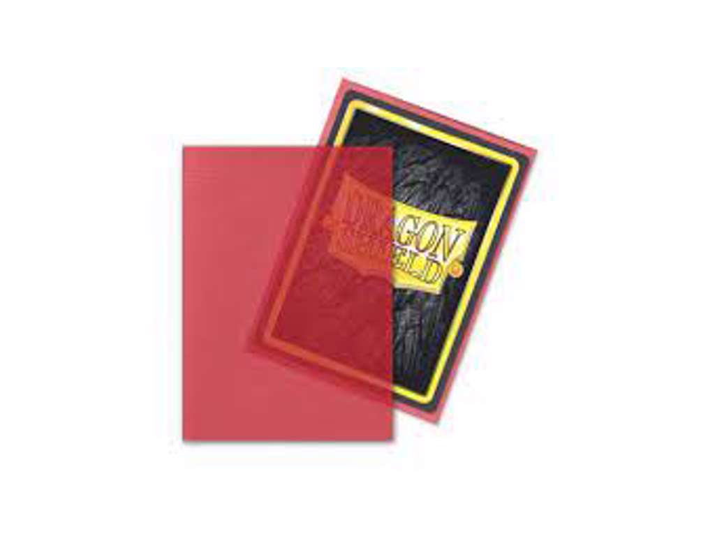 Dragonshield sleeves 100 stk - Clear Red Matte