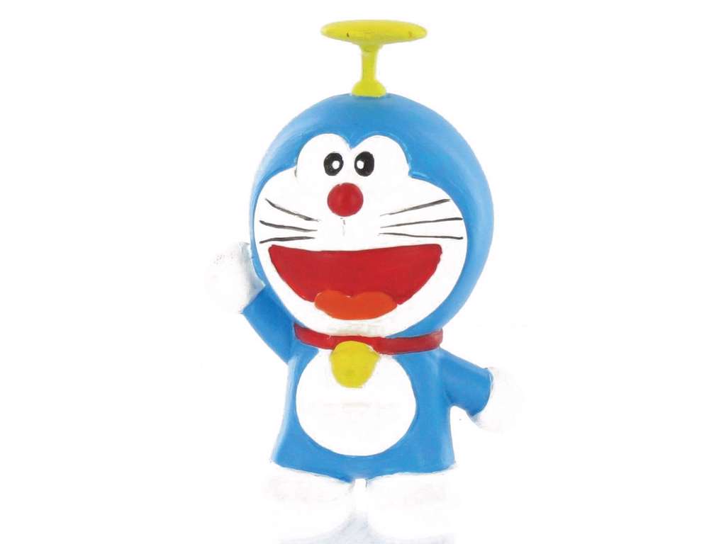 Doraemon minifigur af Doraemon Flying Helmet på 7 cm