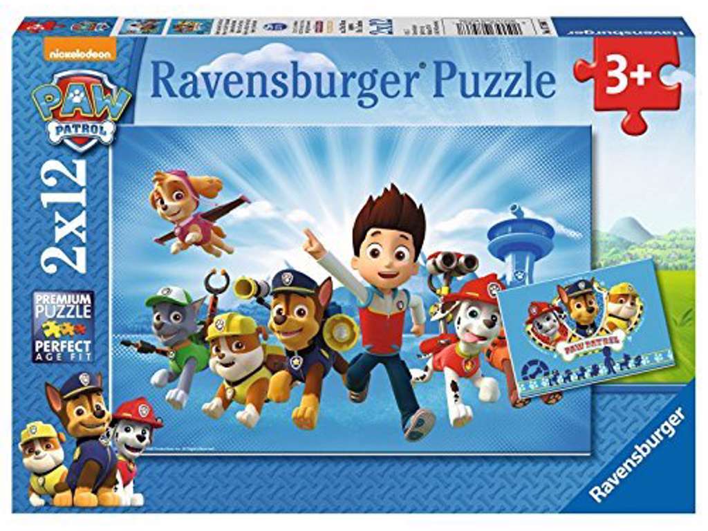 Paw Patrol puslespil 2 x 12 brikker fra Ravensburger