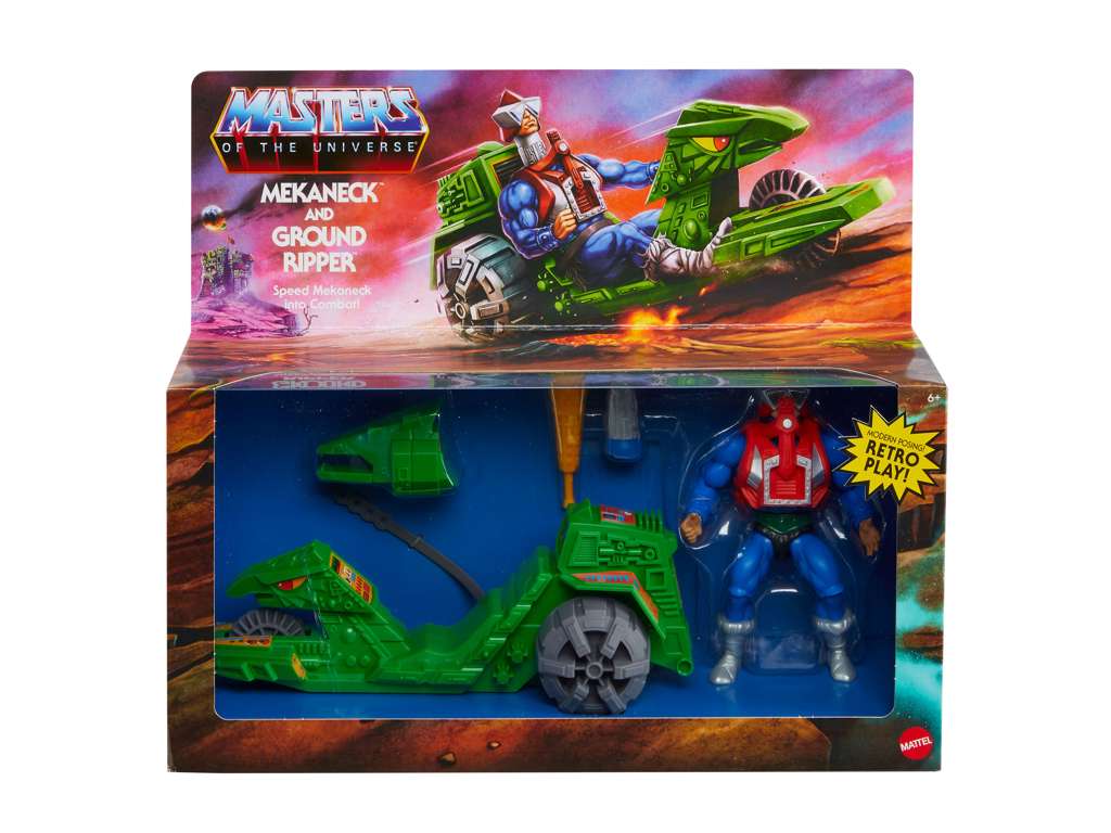 Masters of the Universe Origins Action Figure with Vehicle Mekaneck & Ground Ripper 14 cm