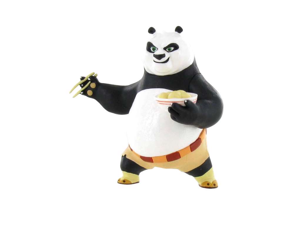Spisende Po minifigur fra Kung Fu Panda på 8 cm