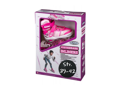 Justerbare inliners i lyserød med ABEC 7 kuglelejer fra Califonia - Størrelse 39-42