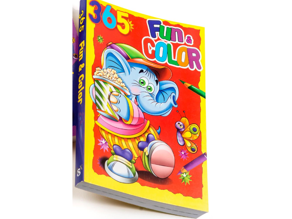 Aktivitetsbog for børn med 365 opgaver - elefant eller bil