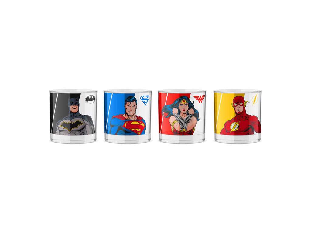 DC Comics: Sæt med 4 Shot Glas