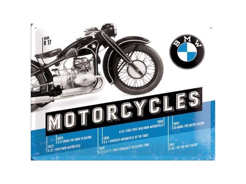 BMW Motorcycles metal skilt 30 x 40 cm
