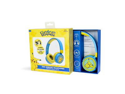Pokémon Høretelefoner On-Ear Trådløse 85 dB/95 dB Gul/Blå