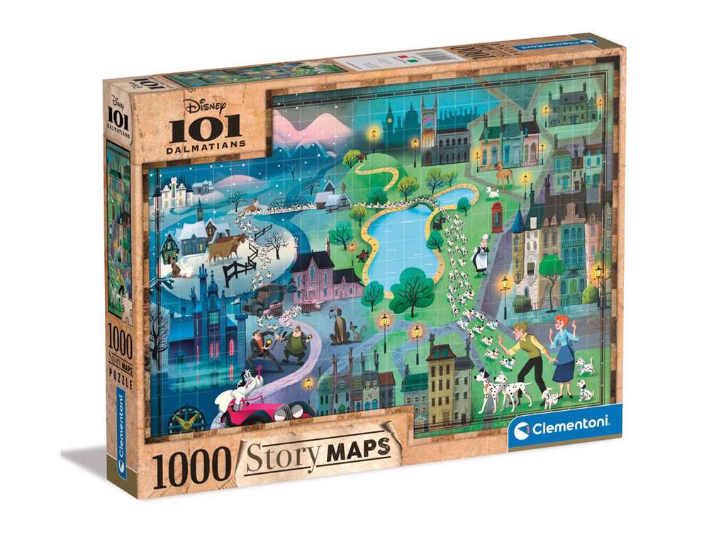 Disney Story Maps Jigsaw Puzzle 101 Dalmations (1000 pieces)