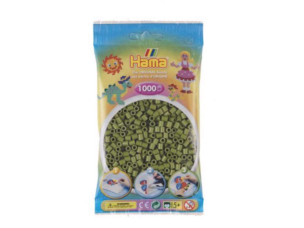 1000stk. Hama Midi oliven 207-84