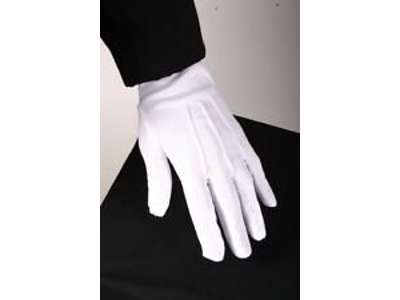 Hvide kostume handsker fra Rubies - Herrestørrelse