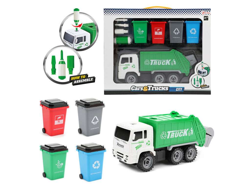 Skraldebil med affaldssortering