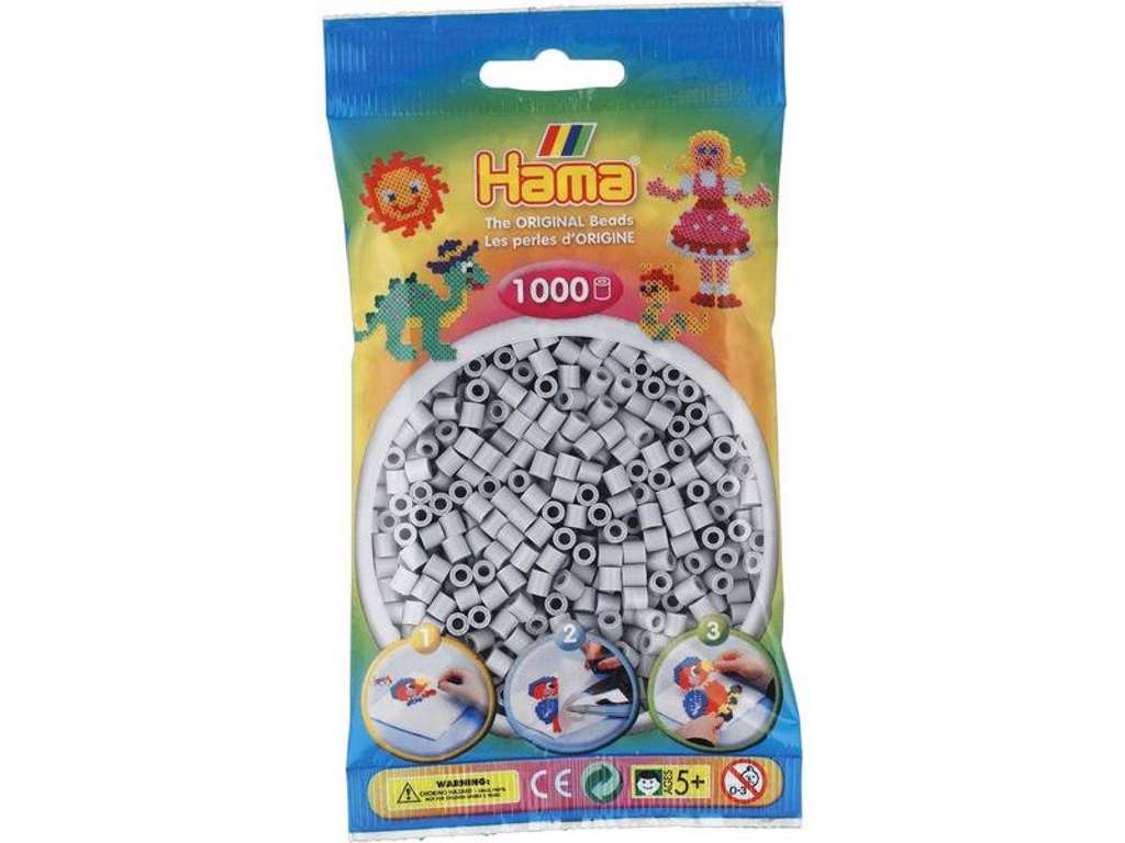 1000stk. Hama Midi lys grå 207-70