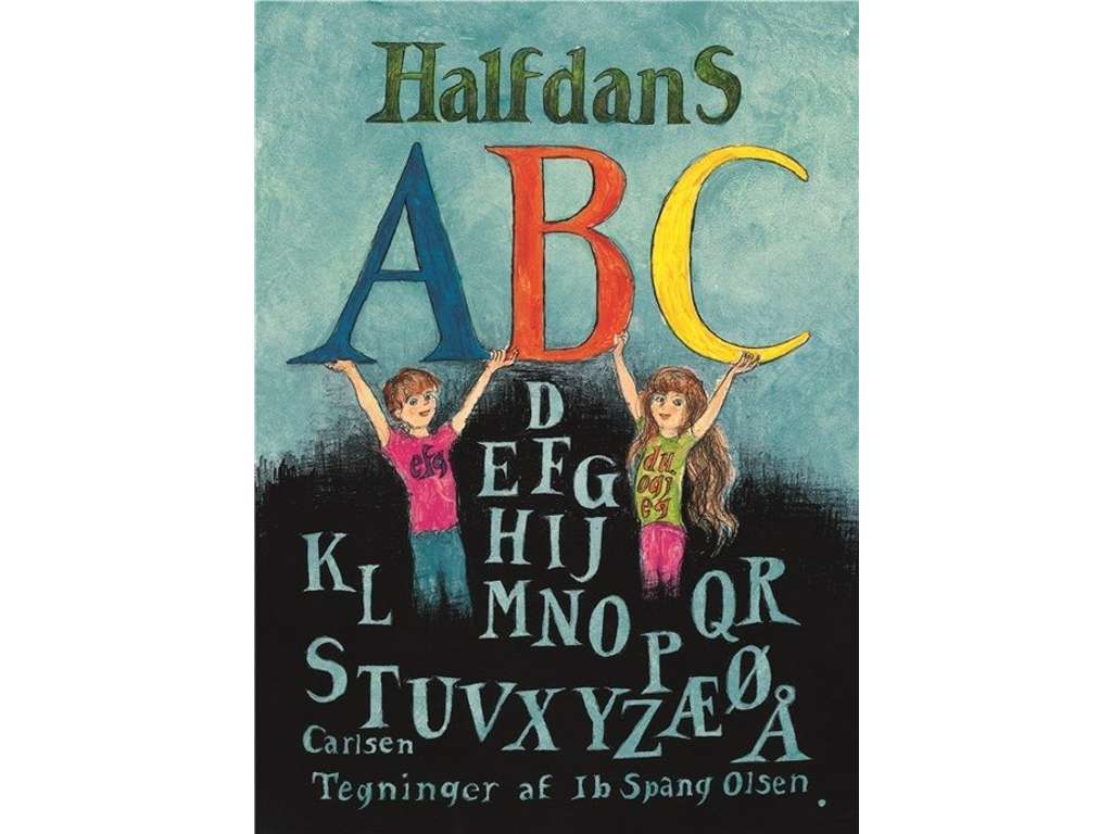 Halfdans ABC papbog jubilæumsudgave - børnebog