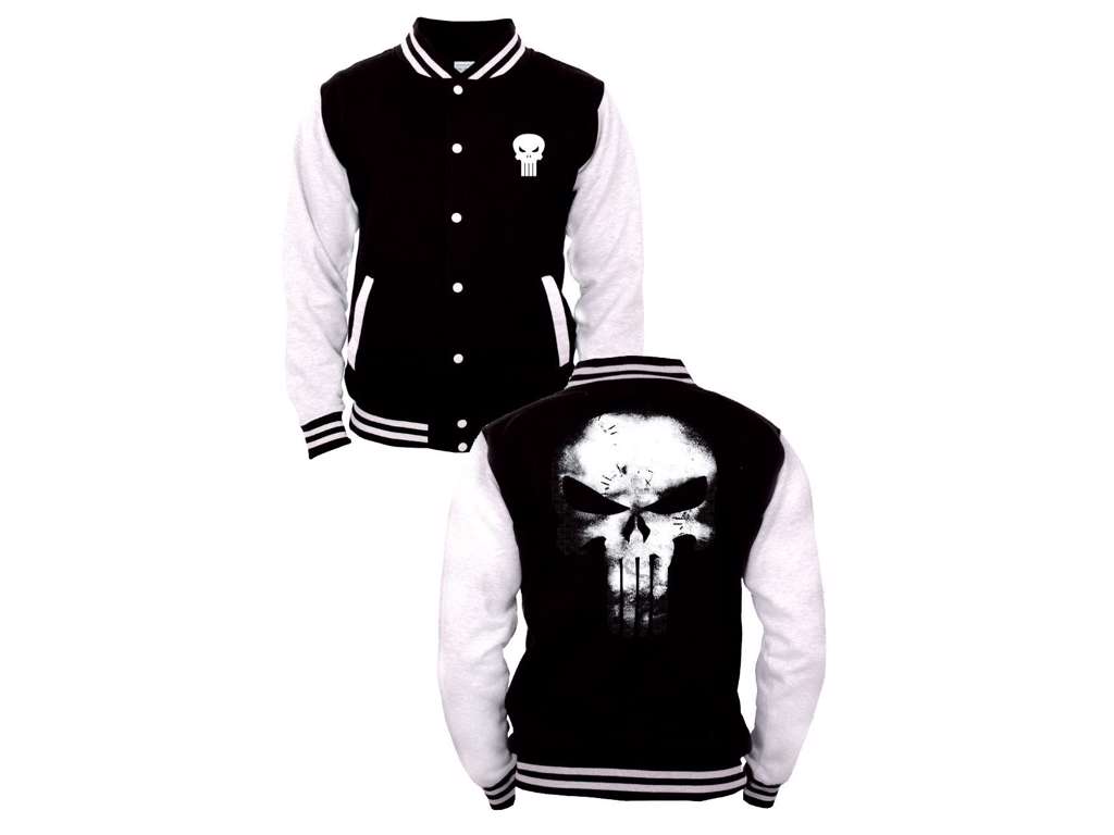 Marvel Comics Baseball Varsity Jacket Punisher Logo str L
