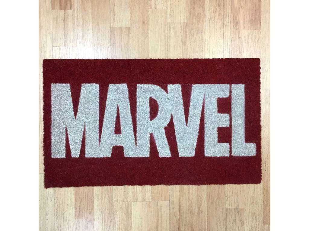 Marvel Comics dørmåtte med logo på 43 x 73 cm