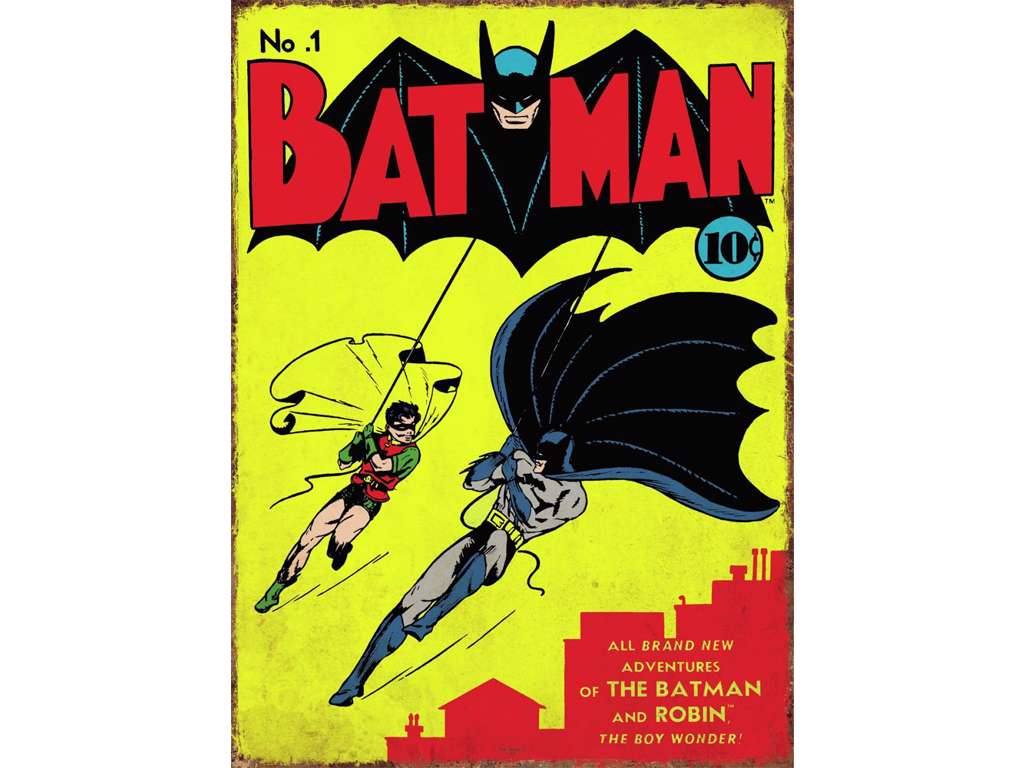 Batman retro tin skilt Batman No.1 41x30cm