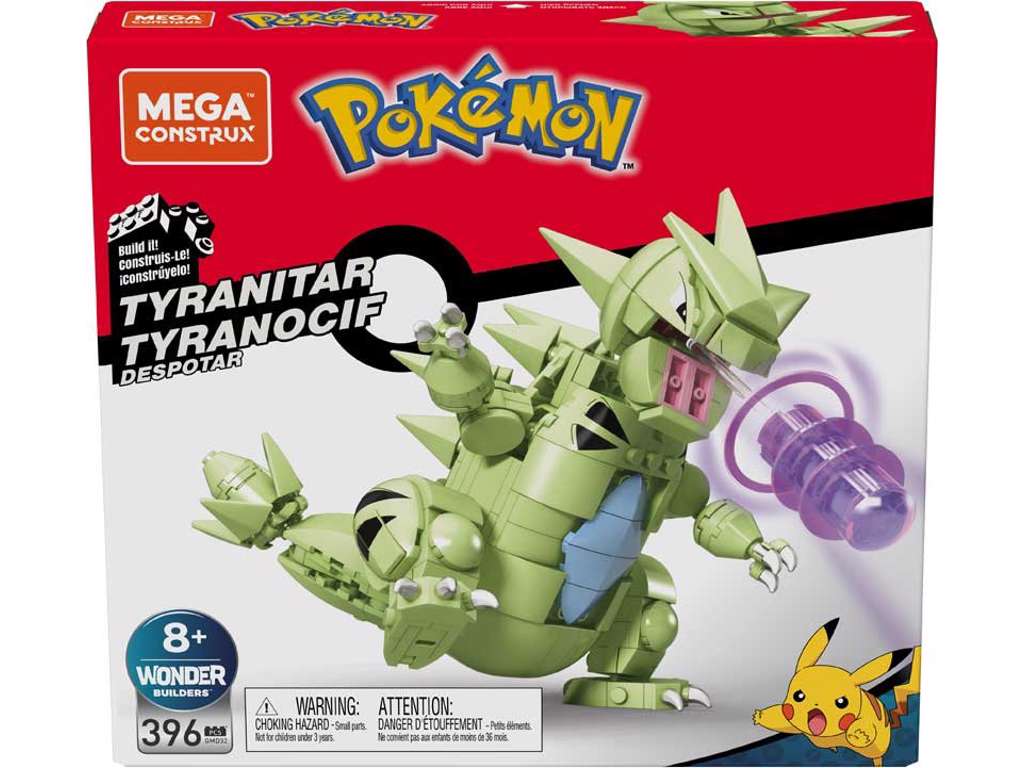 Pokémon Mega Bloks byggesæt med Tyranitar