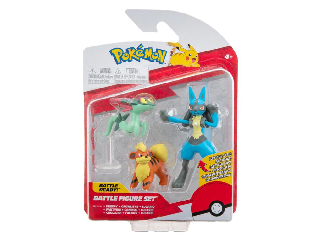 Pokémon battlefigurer - Dreepy, Growlithe & Lucario