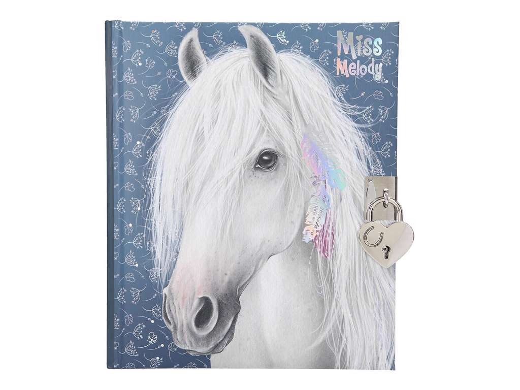 Miss Melody dagbog med hvid hest