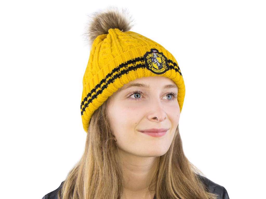 Pompom hue Hufflepuff Harry potter fra Cinereplicas