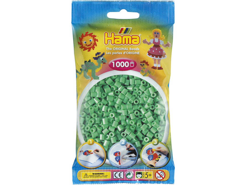 1000stk. Hama Midi lysegrøn 207-11