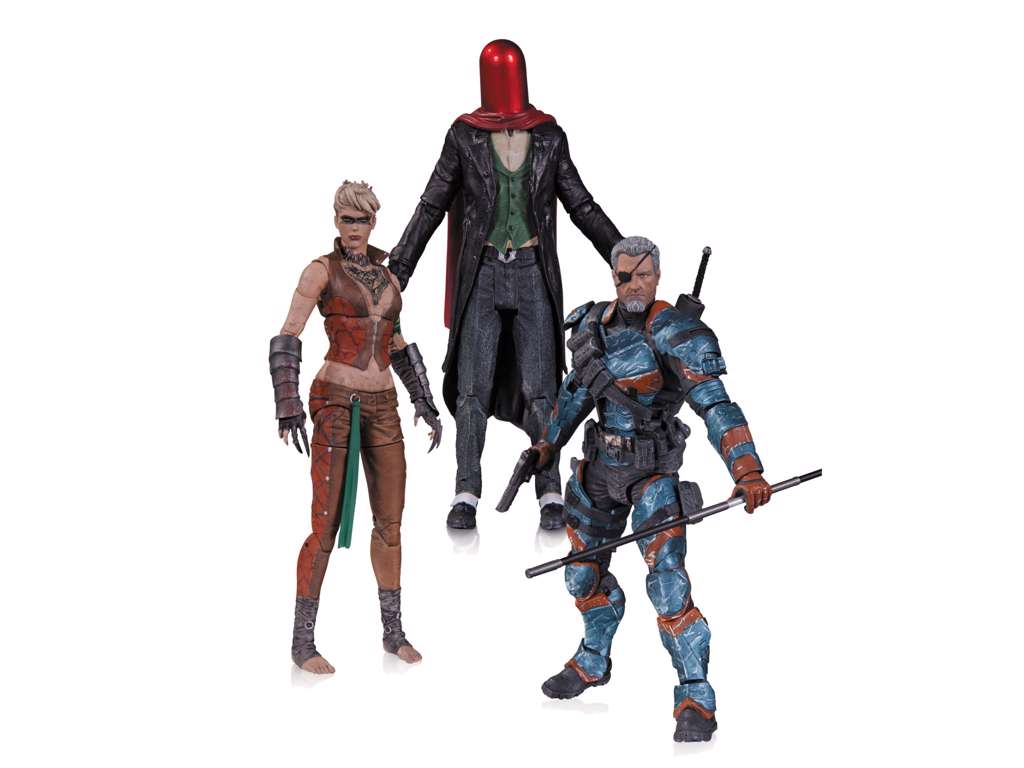 Batman Arkham Origins action figur 3-Pack 17 cm Red Hood / Deathstroke / Copperhead