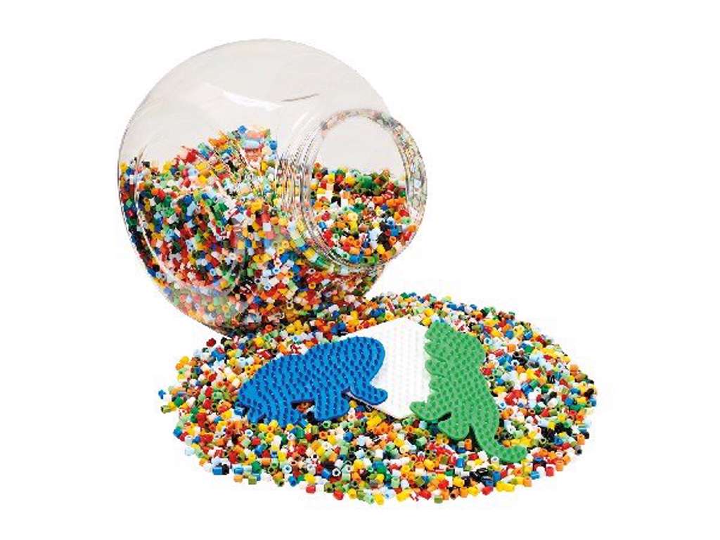 Hama midi 15000 stk + plader grøn bøtte - 2067