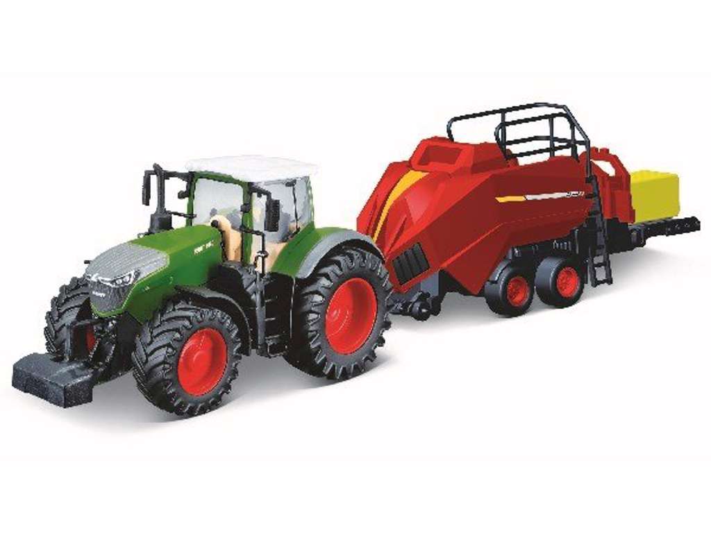Fendt 1050 Vario traktor med hamlballeløfter på 10 cm fra Burago