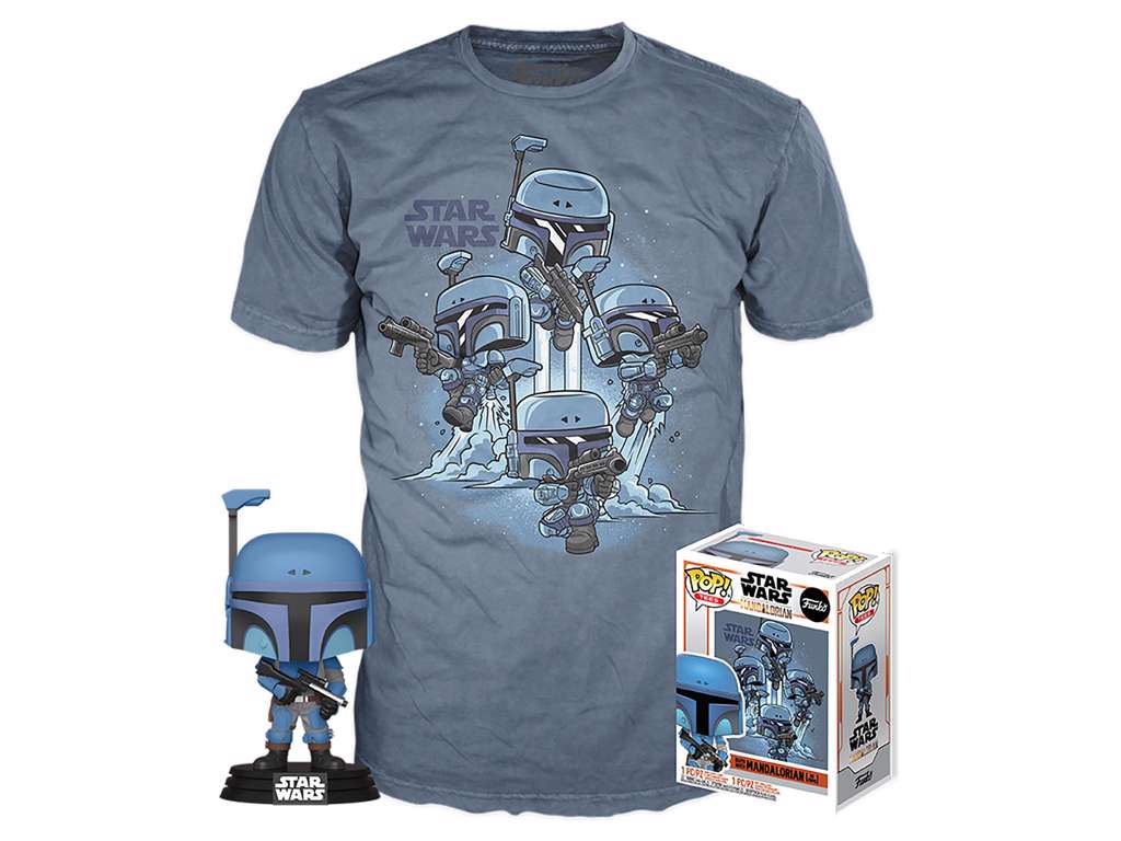 Star Wars The Mandalorian POP! & Tee Box The Mandalorian Størrelse Large