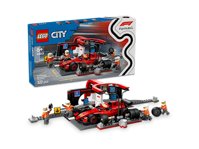 F1®-pitstop og pitcrew med Ferrari-bil - 60443 - LEGO City Formula 1