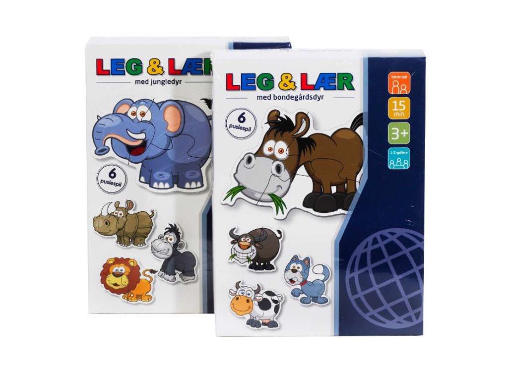 Leg og lær puslespil - Bondegårdsdyr 2/3 brikker