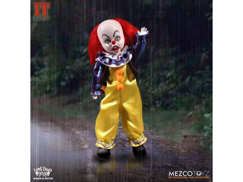 It Living Dead Dolls Doll af Pennywise på 25 cm