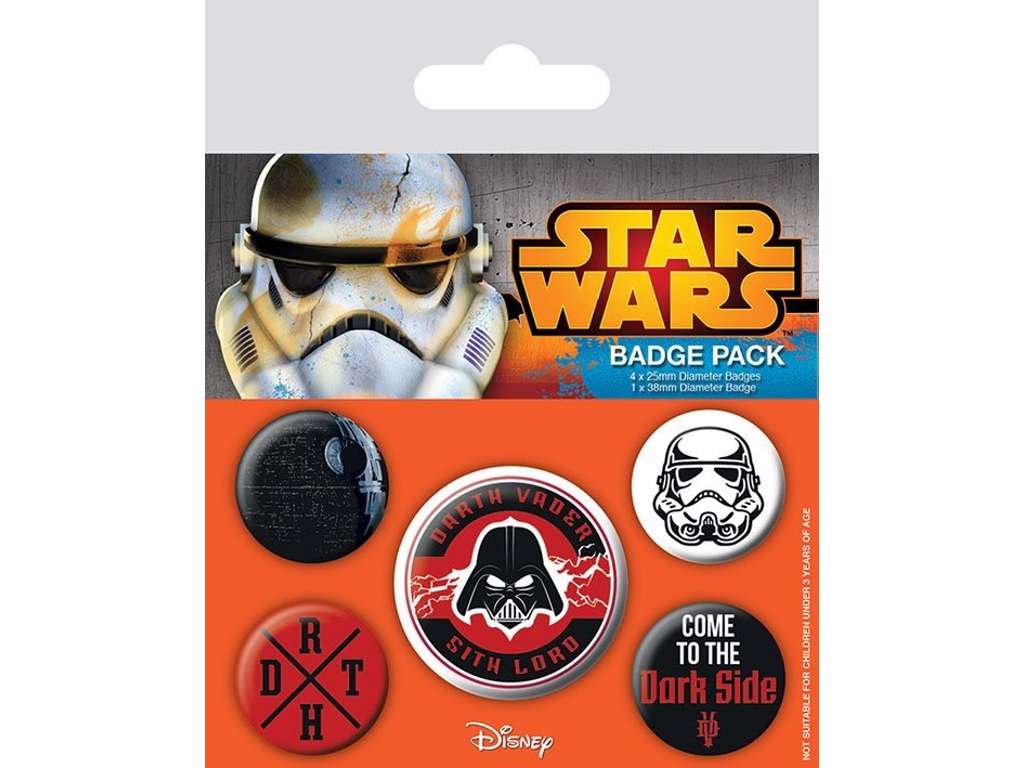 Star Wars Dark Side 5-pak badges